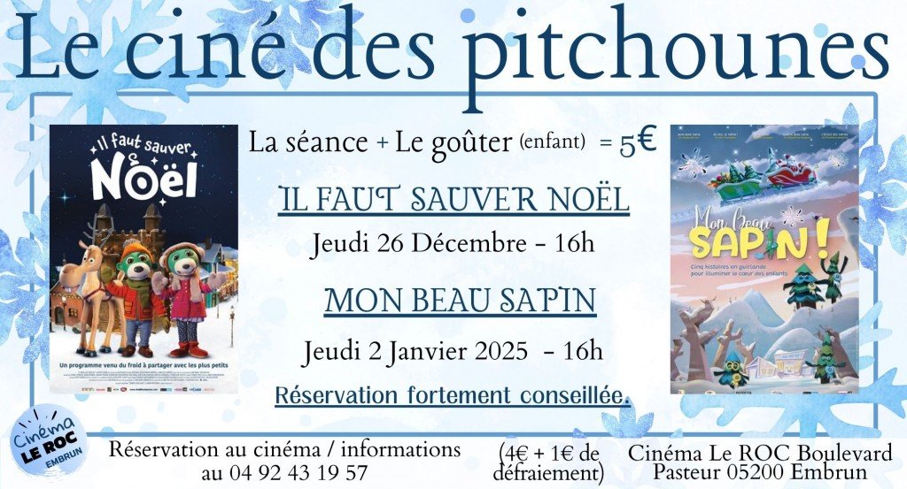 actualité LE CINE DES PITCHOUNES NOËL