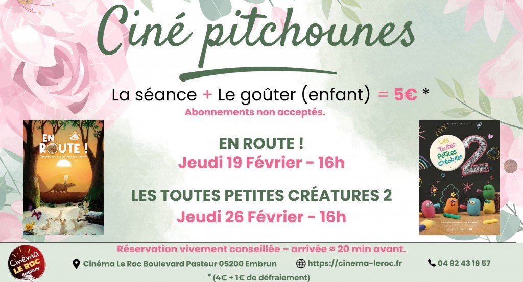 actualité CINE PITCHOUNES VACANCES FEVRIER